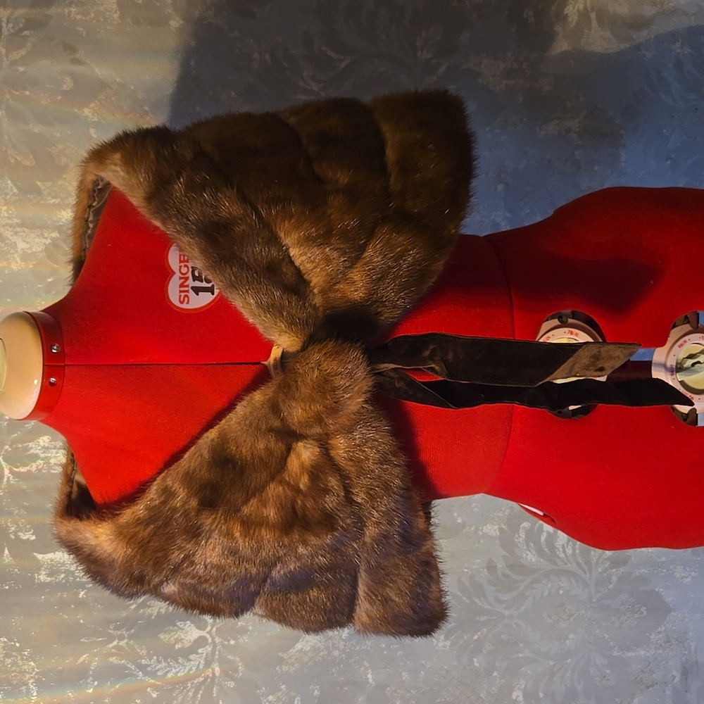 Vintage Brown Fur Cape / Stole